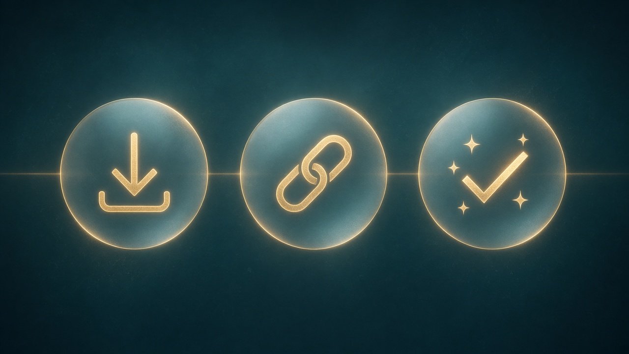 مسار تثبيت بسيط من الربط إلى أول إطلالة